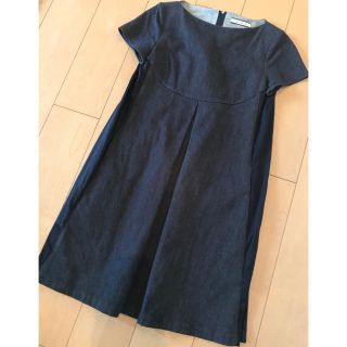 フォクシー(FOXEY)のFOXEY NEW YORK デニムワンピース 40(ひざ丈ワンピース)