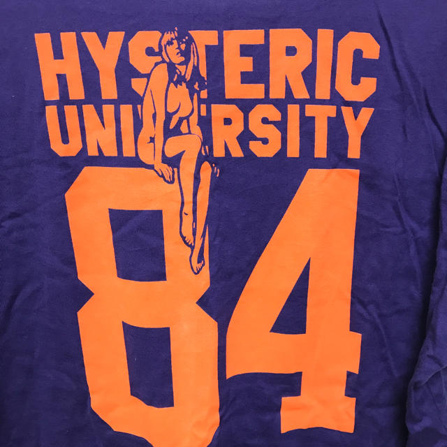 HYSTERIC GLAMOUR(ヒステリックグラマー)のHYSTERIC GURAMOUR  サーチ&デストロイ パープル×オレンジ メンズのトップス(Tシャツ/カットソー(半袖/袖なし))の商品写真