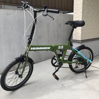 ハマー(HUMMER)のHUMMER ＊ 折りたたみ自転車 6段ギア付き(自転車本体)