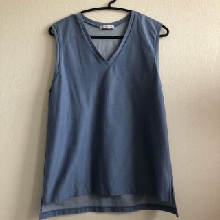 エストネーション(ESTNATION)の【my closet様 専用】STNATION ブルー ノースリーブ カットソー(カットソー(半袖/袖なし))