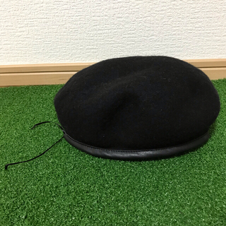 アズールバイマウジー(AZUL by moussy)のマウジー　ウールパイピング ベレー帽 ブラック(ハンチング/ベレー帽)