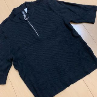 エイチアンドエム(H&M)のリング付き リブトップス(Tシャツ(半袖/袖なし))