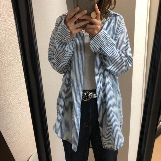 ZARA(ザラ)のザラ ストライプシャツ 新品未使用 レディースのトップス(シャツ/ブラウス(長袖/七分))の商品写真