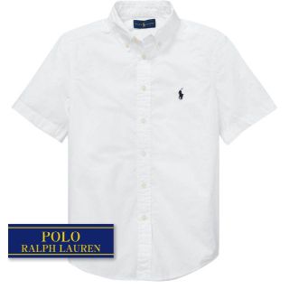 ラルフローレン(Ralph Lauren)の☆新品☆160 ラルフローレン 半袖コットンポプリンシャツ ホワイト 4230(ブラウス)