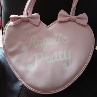 アンジェリックプリティー(Angelic Pretty)の💝アンプリ💝ハート形にリボン キャンディ ピンク (ハンドバッグ)