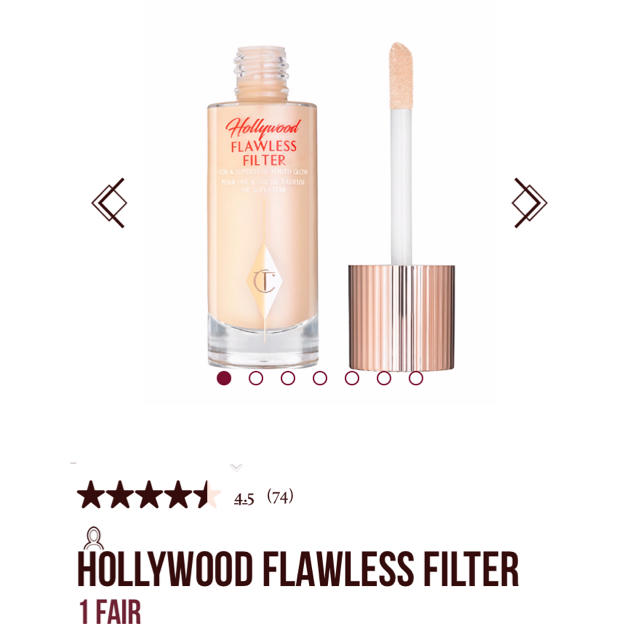 Sephora(セフォラ)のCharlotte Tilbury flawless filter 1 Fair コスメ/美容のベースメイク/化粧品(ファンデーション)の商品写真