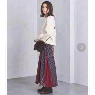 ユナイテッドアローズ(UNITED ARROWS)のユナイテッドアローズ  ペイズリープリントスカート 着用1回のみの美品(ロングスカート)