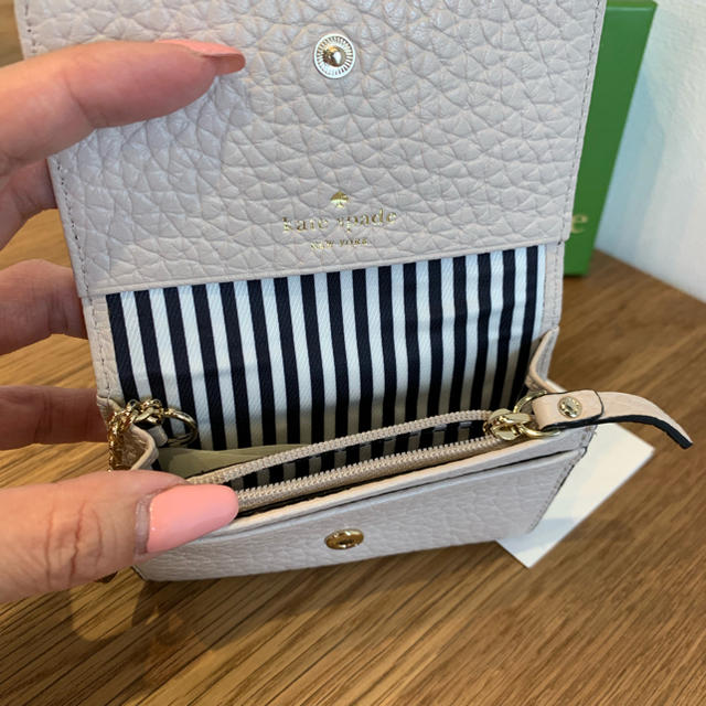 kate spade new york(ケイトスペードニューヨーク)のhappyさま専用★ケイトスペード ベージュ ブラック 新品 正規品 レディースのファッション小物(コインケース)の商品写真