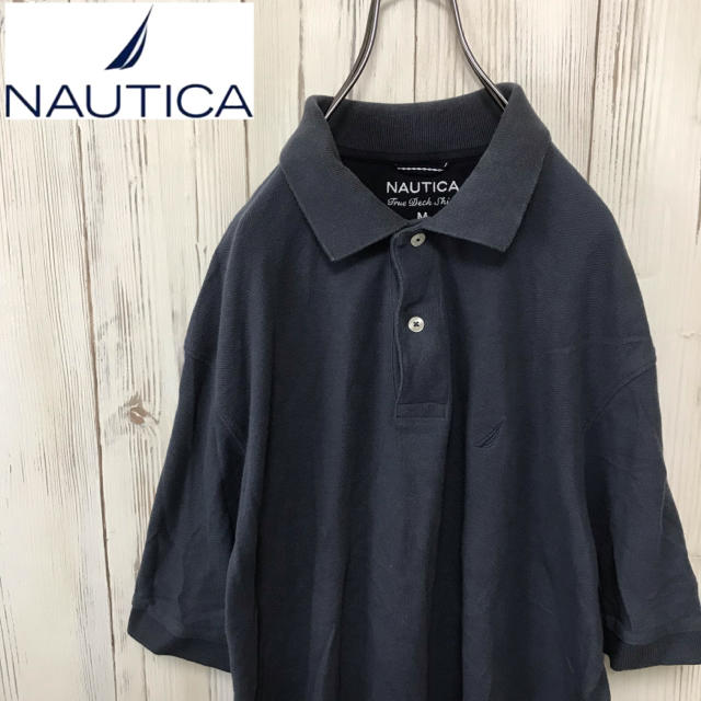 希少】NAUTICA ノーティカ ワンポイントロゴ刺繍入りポロシャツ
