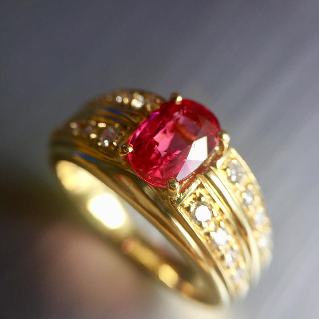紫様 専用です！「レッドスピネル」1.503ct 18金 指輪！ レディースのアクセサリー(リング(指輪))の商品写真