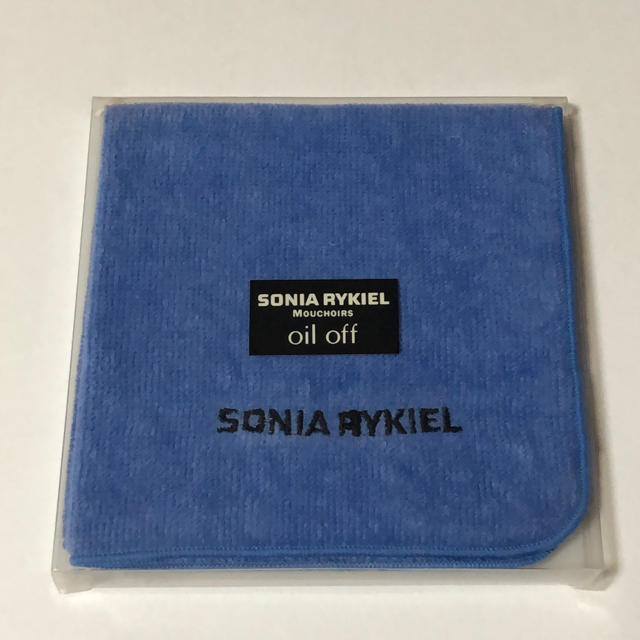 SONIA RYKIEL(ソニアリキエル)のSONIA RYKIEL ソニアリキエル Oil off ロゴ入りタオルハンカチ レディースのファッション小物(ハンカチ)の商品写真