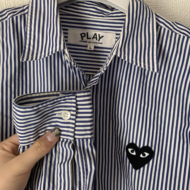 コムデギャルソン PLAY ストライプシャツPLAY COMME des GARCONS プレイコムデギャルソン - icaten.gob.mx