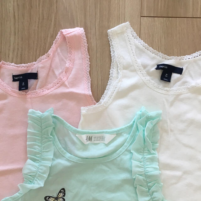 GAP Kids(ギャップキッズ)のキャミソール 3枚 キッズ/ベビー/マタニティのキッズ服女の子用(90cm~)(Tシャツ/カットソー)の商品写真