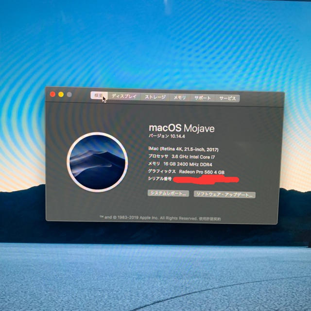アクセサリー付き】iMac 4K 21.5インチ 2017 アクセサリー付き】iMac 4K 21.5インチ 2017