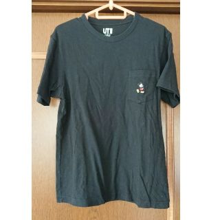 ユニクロ(UNIQLO)のユニクロ黒ミッキーＴシャツサイズS(Tシャツ(半袖/袖なし))