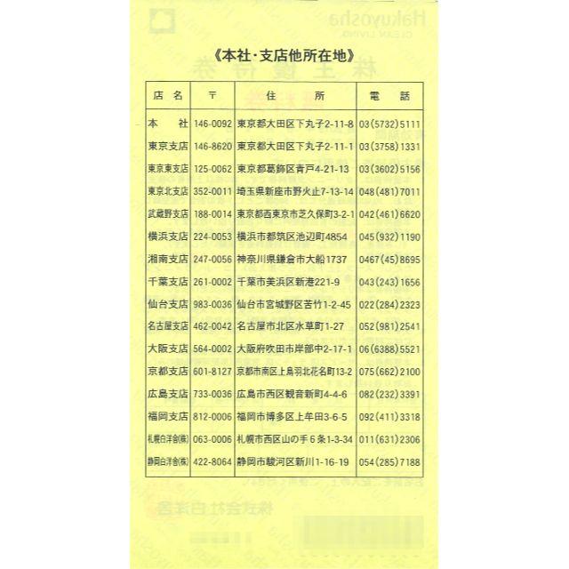 白洋舎 株主優待券 クリーニング無料券5枚 / 有効期限：2019年10月31日 チケットの優待券/割引券(その他)の商品写真