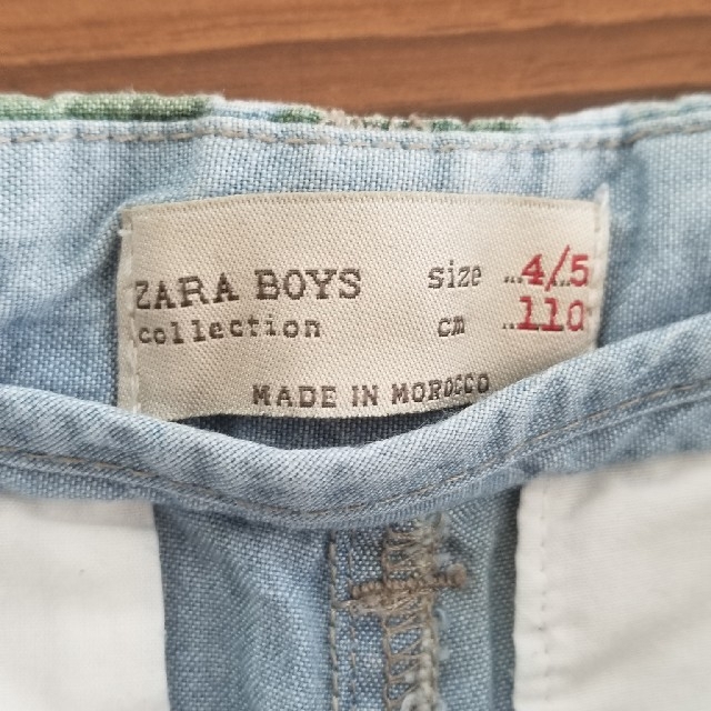 ZARA(ザラ)のZARA ショートパンツ 4/5 110 キッズ/ベビー/マタニティのキッズ服男の子用(90cm~)(パンツ/スパッツ)の商品写真