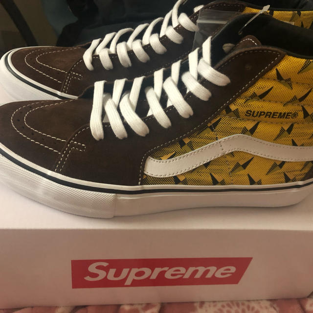 新品Supreme Vans Diamond Plate Sk8-Hi 28.5