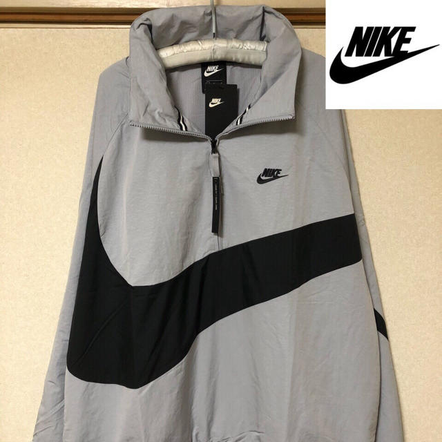 【新品・未使用】NIKE BIG SWOOSH ANORAK 灰×黒 L