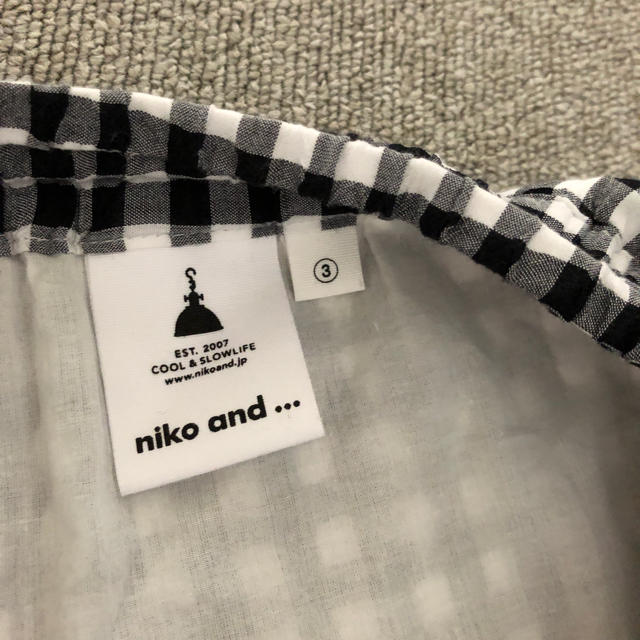 niko and...(ニコアンド)のニコアンド  チェックアシメティアードスカート Mサイズ レディースのスカート(ロングスカート)の商品写真