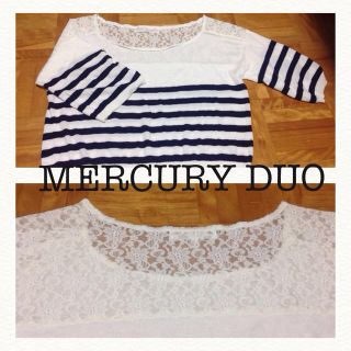 マーキュリーデュオ(MERCURYDUO)のMERCURY DUO ボーダーTP(カットソー(長袖/七分))