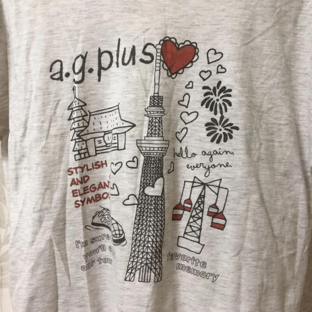 a.g.plus(エージープラス)の浅草スカイツリープリントカットソー レディースのトップス(カットソー(半袖/袖なし))の商品写真