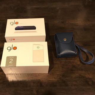 グロー(glo)のglo2台セット＋ケース付き(タバコグッズ)