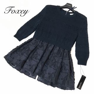 フォクシー(FOXEY)のご専用です♡新品タグ付【FOXEY】Pointelle Combo Crop(ニット/セーター)