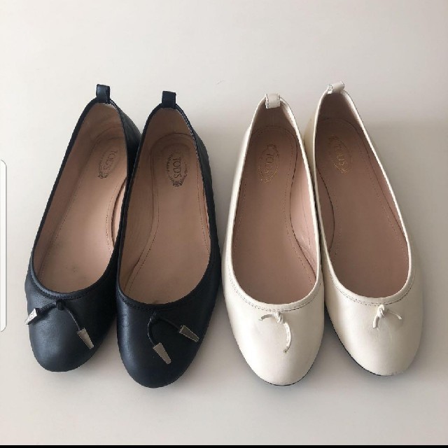 TOD'S』トッズ【24.5】フラットシューズ バレエ ロゴ金具