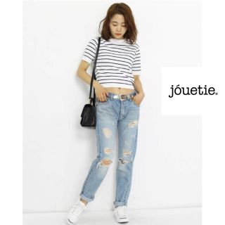 jouetie 半袖ニット ボーダー ジュエティ Tシャツ プルオーバー 