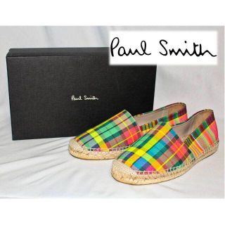 ポールスミス(Paul Smith)の《ポールスミス》新品 スペイン製 チェック柄エスパドリーユ スリッポン M 26(スリッポン/モカシン)