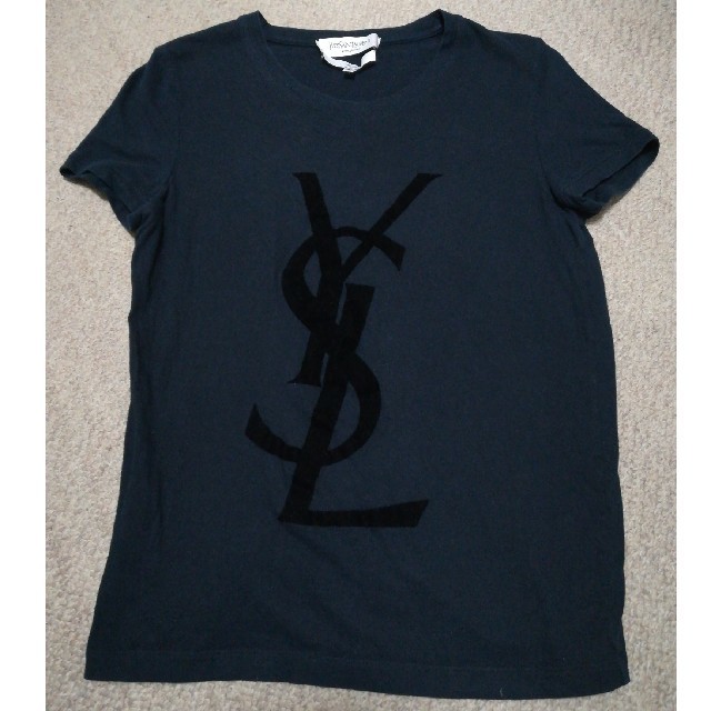 イヴ サンローラン YSL SAINT LAURENTロゴ Tシャツ ブラック