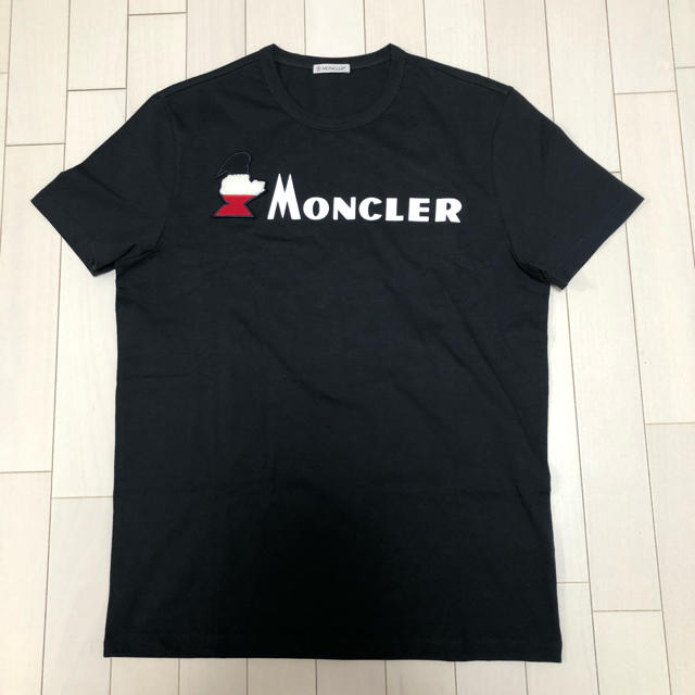 【新品未使用】M モンクレール 2019SS ロゴ Tシャツ ネイビー