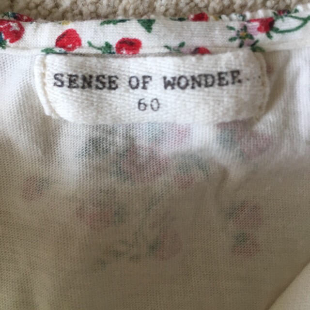 sense of wonder(センスオブワンダー)の【sense of wonder】野いちご柄フリルロンパース キッズ/ベビー/マタニティのベビー服(~85cm)(ロンパース)の商品写真