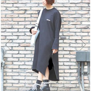 アメリカーナ(AMERICANA)のAMERICANA × フリークスストア 19SS サイドジップワンピース 今期(ロングワンピース/マキシワンピース)