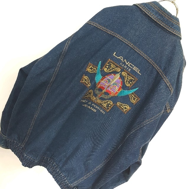 極美品✨ LANCEL デニムジャケット 90s ヴィンテージ サイズLL 刺繍