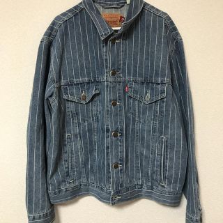 シュプリーム(Supreme)のsupreme Levi’s pinstripe trucker jacket(Gジャン/デニムジャケット)