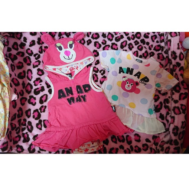 ANAP(アナップ)のANAP way ロンパース☆２枚セット キッズ/ベビー/マタニティのベビー服(~85cm)(ロンパース)の商品写真