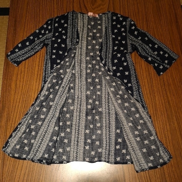 半袖ロングカーディガン120 キッズ/ベビー/マタニティのキッズ服女の子用(90cm~)(カーディガン)の商品写真