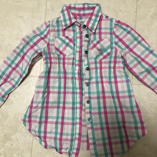 ARMANI JUNIOR(アルマーニ ジュニア)のアルマーニジュニア チェックシャツ 94㎝ キッズ/ベビー/マタニティのキッズ服女の子用(90cm~)(その他)の商品写真