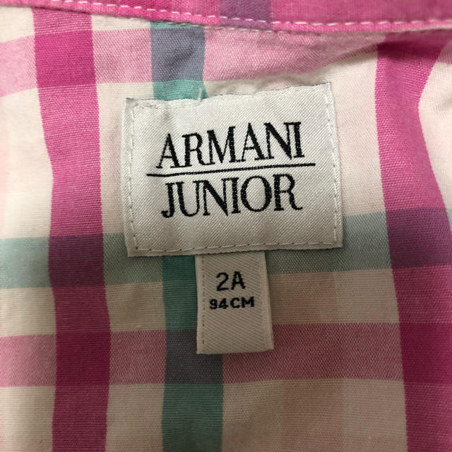 ARMANI JUNIOR(アルマーニ ジュニア)のアルマーニジュニア チェックシャツ 94㎝ キッズ/ベビー/マタニティのキッズ服女の子用(90cm~)(その他)の商品写真