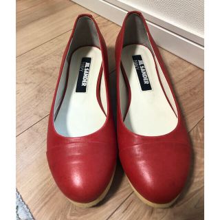 ジルサンダー(Jil Sander)の値下げJIL SANDER NAVY 赤フラットシューズ(バレエシューズ)