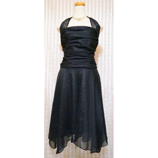 ホルターネックドレス　ブラック　S~M レディースのフォーマル/ドレス(ミディアムドレス)の商品写真