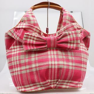 ケイトスペードニューヨーク(kate spade new york)の♡ケイトスペード♡ チェック リボン バッグ(ハンドバッグ)