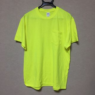 ギルタン(GILDAN)の新品 GILDAN 半袖Tシャツ ポケット付き ネオンイエロー L(Tシャツ/カットソー(半袖/袖なし))