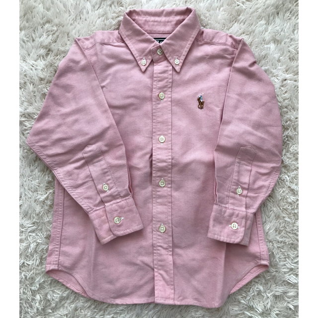 Ralph Lauren(ラルフローレン)のラルフローレン ボタンダウン 長袖シャツ 100㎝ ピンク キッズ/ベビー/マタニティのキッズ服男の子用(90cm~)(ブラウス)の商品写真