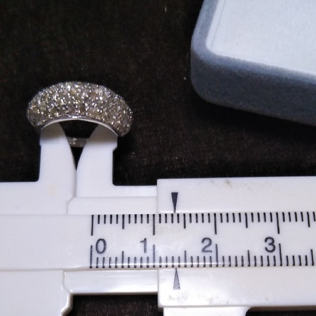 18金 豪華1カラット　パヴェダイヤモンドリング　3号　ピンキーリング レディースのアクセサリー(リング(指輪))の商品写真