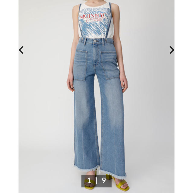 MOUSSY 完売品 STRAP WIDE DENIM ストラップワイドデニム