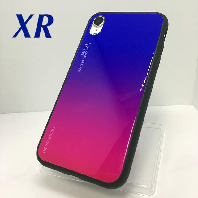 アイフォンXR iPhoneXRケース☆グラデーション☆赤〜青☆送料無料の通販 by ロゴ's shop｜ラクマ