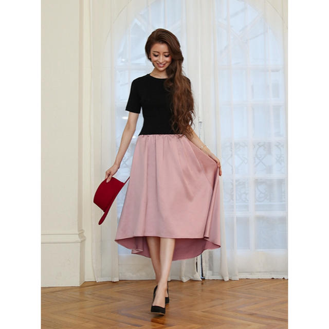 EmiriaWiz(エミリアウィズ)のアシメスカート  ピンク  完売 レディースのスカート(ロングスカート)の商品写真